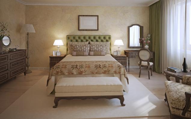Sypialnia w stylu vintage – klasyczna kolorystyka